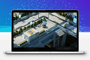 3DsMax模型-KitBash3D未来科幻乌托邦城市街道建筑交通网络概念设计3D模型